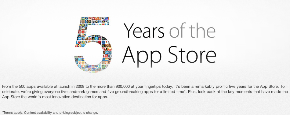 App store 5 years