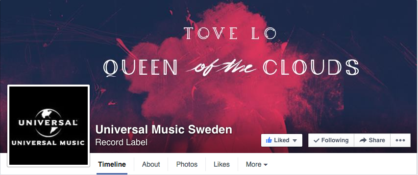 Universal Music Sweden's Facebook Page 
