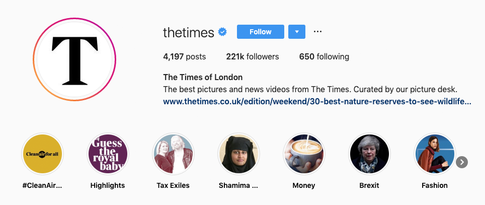 top news instagram accounts